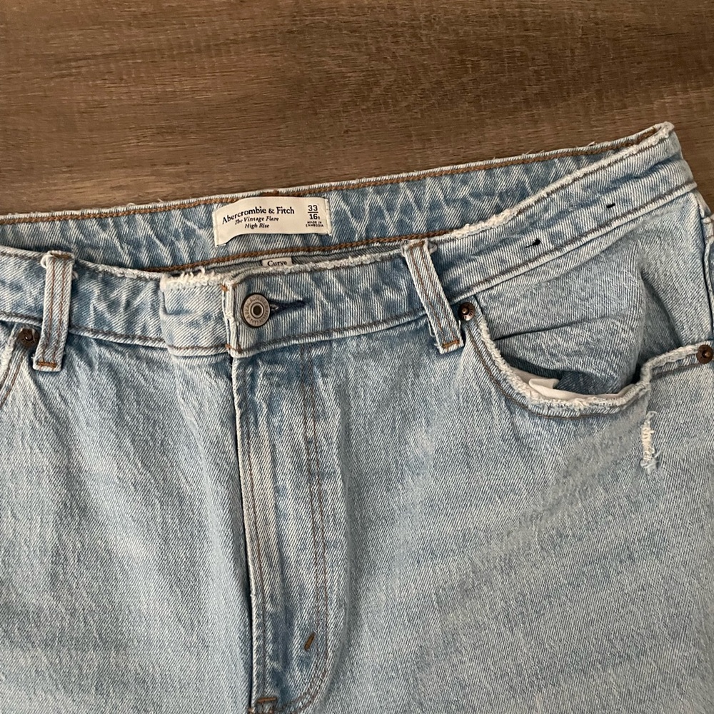 Abercrombie & Fitch Distressed Light Blue Jeans